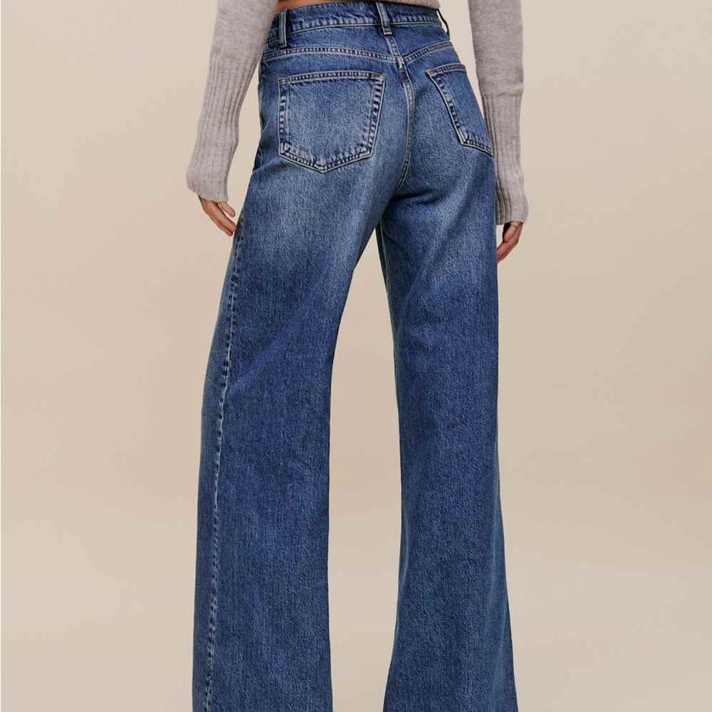 Reformation Cary Drawstring Waist Jeans Blue Size 26 brand new with tags - Picture 2 of 3